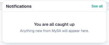 The notifications panel