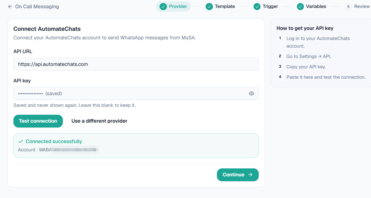On Call Messaging: Provider