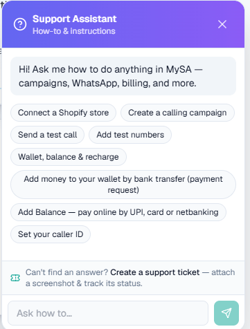 The Support Assistant